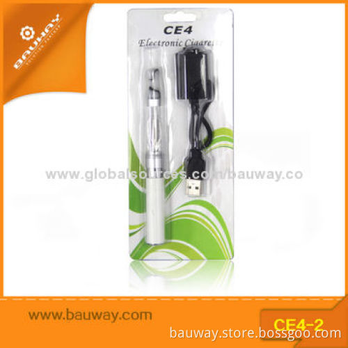 Cheap starter kit eGo CE4 blister kit with 1.6ml cartomizer 10pcs long wick
